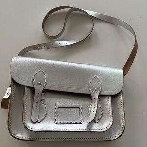 Cambridge Satchel Company 13 inch Silver Satchel Bag